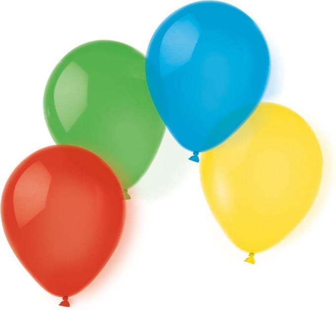 100 Latex Ballonnen - assorti 18 cm/7''