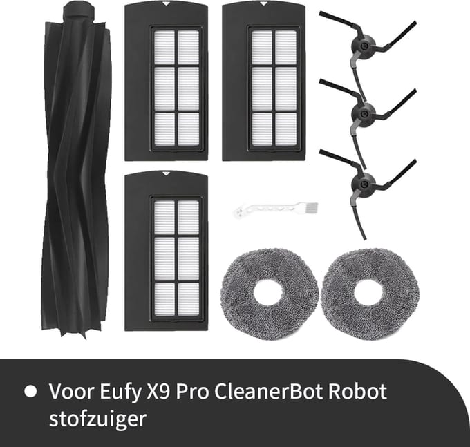 Onderdelen geschikt voor de Eufy X9 Pro robotstofzuiger van Replacements - 10-delig