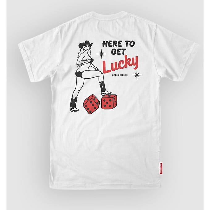 Loose Riders Here To Get Lucky Tech Tee wit