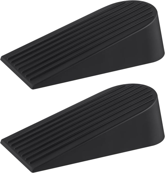 Antislip Deurstopper Set van 2 - Stevige Rubberen Deurkegel voor Alle Vloertypes