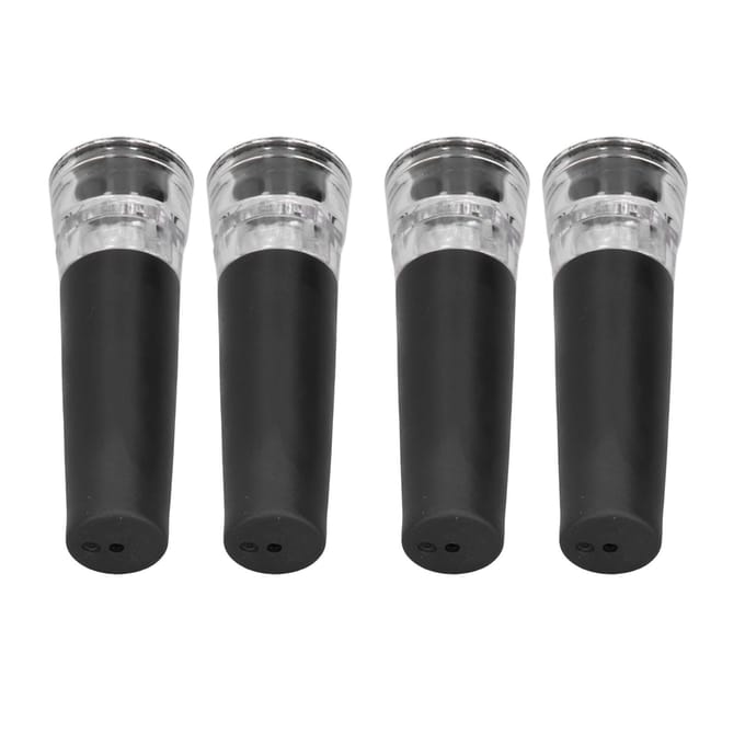 4 Stuks Vacuüm Wijnstopper Vertraag Oxidatie Houdt Versheid Lekdicht Duurzaam Herbruikbaar Wijnfles white