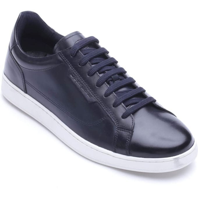 Base London Zammo Leren Heren Sneakers NAVY