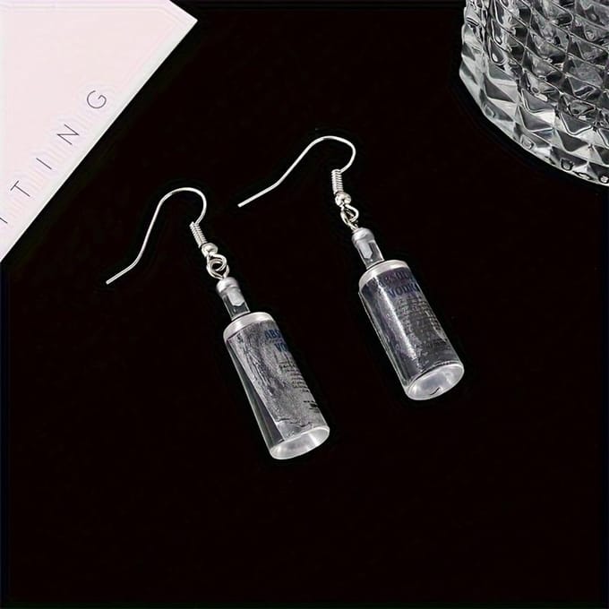 Nieuwe Koreaanse Versie Oorsieraden Grappige Wodka Bierfles Mineraalwaterfles transparant
