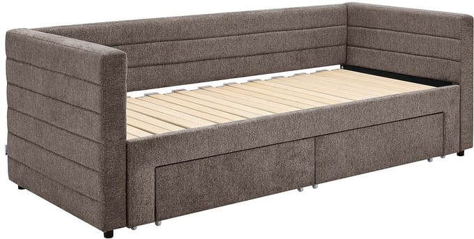 Vente-unique Bedbankje stof taupe 2 x 80 x 200 cm