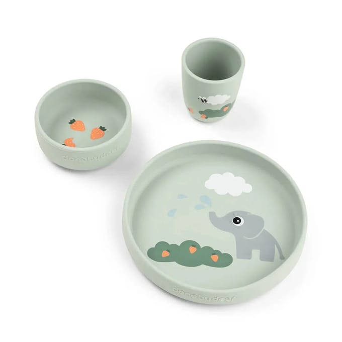 Done by Deer stick & stay babyservies set elphee green