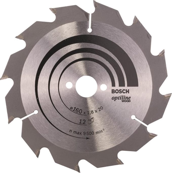 Bosch RUNDSAVKL OPTILINE Ø160X1.8X20/16MM 12T