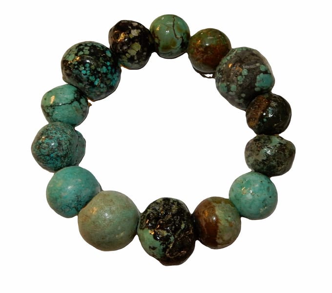 Armband van Natuurlijke Turkoois Kralen 18+ mm