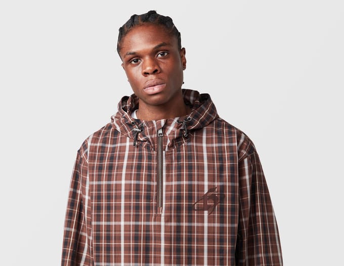 Home Grown Dover 1/4 Zip Check Jacket, bruin