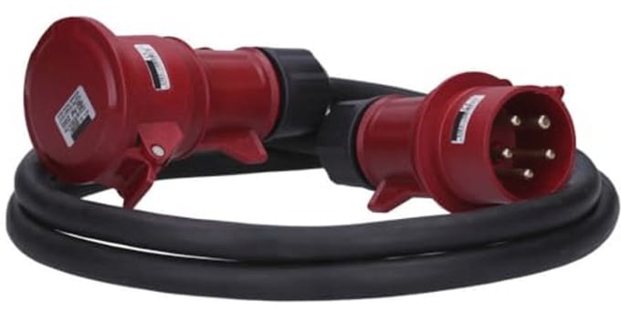 CEE-verlengkabel 5-polig 400V 32A met IP44 Bescherming - 2m