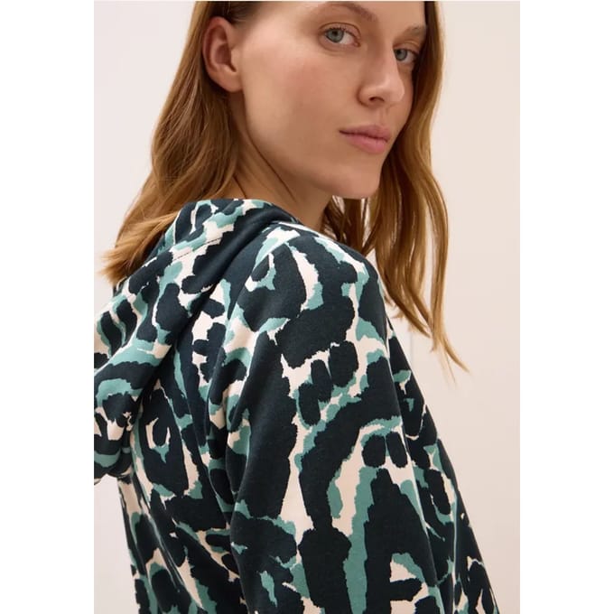 Gedessineerd shirt met capuchon