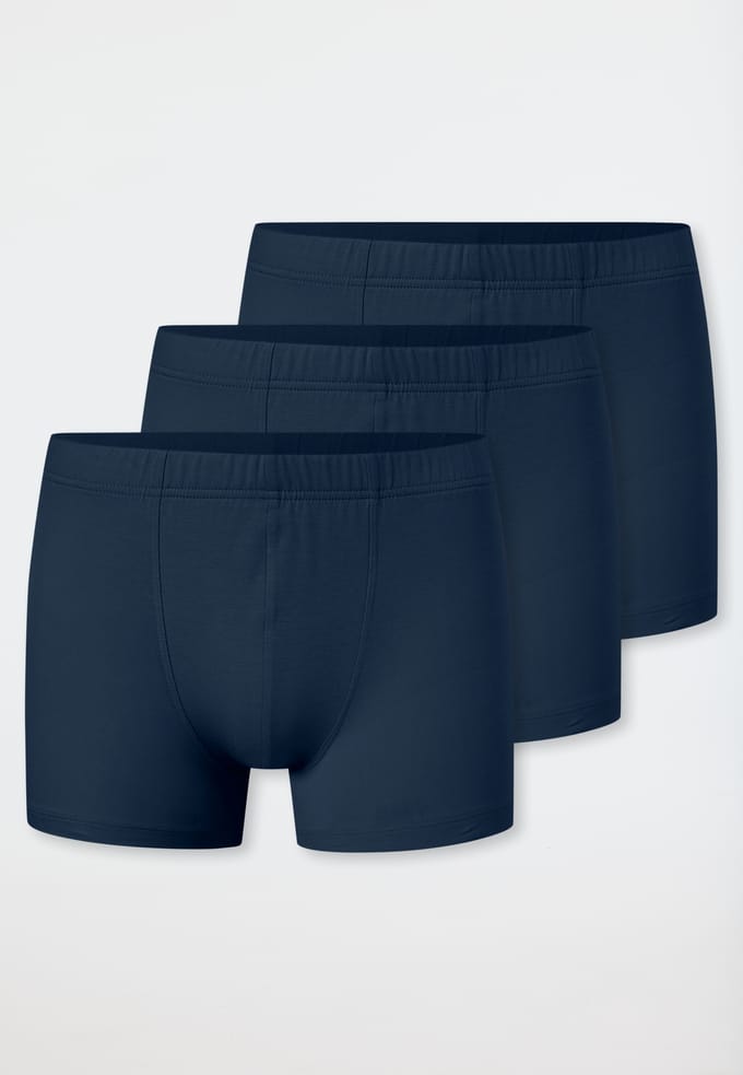 SCHIESSER 95/5 Essentials 3 PACK Shorts - Heren Onderbroek donkerblauw