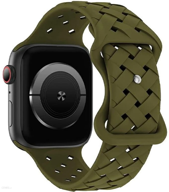Beline Apple Watch Silicone Geweven band 38/40/41mm olijf/oliver doos