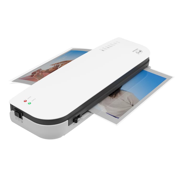 OSMILE SL289 Desktop Laminator Machineset A4-formaat Warm en koud lamineren 2-rollersysteem 9 inch EU Plug gray