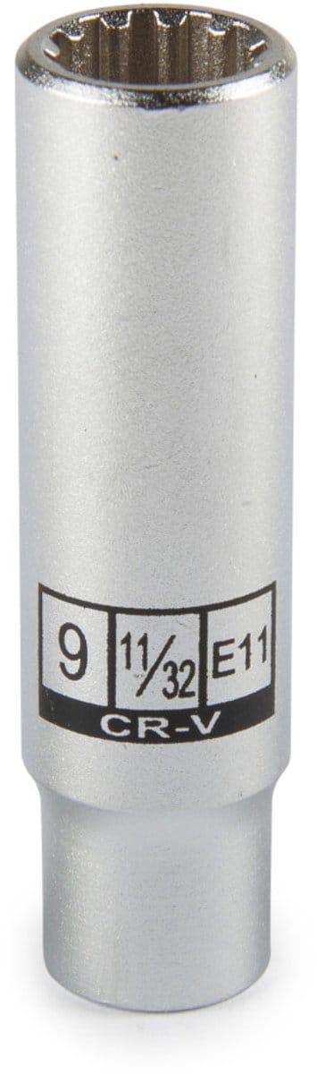 1/4'' Twaalfkants vlakke dop