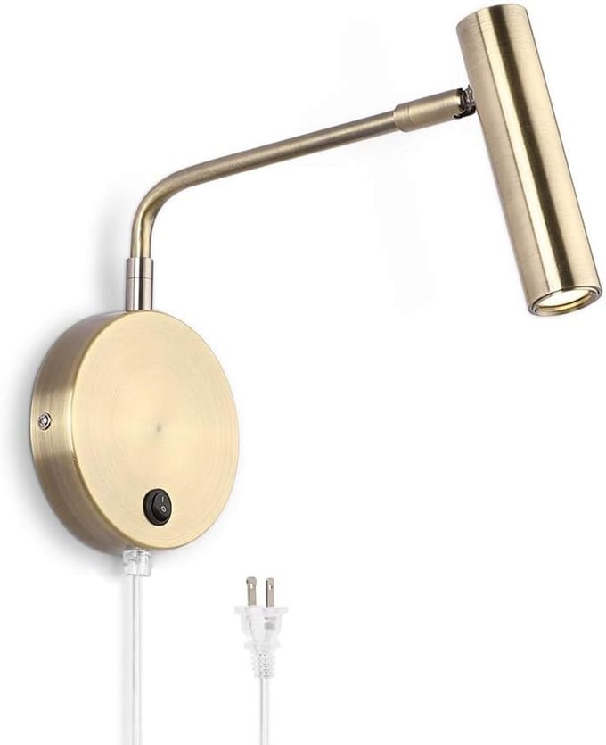 Wandlamp met schakelaar en stopcontact