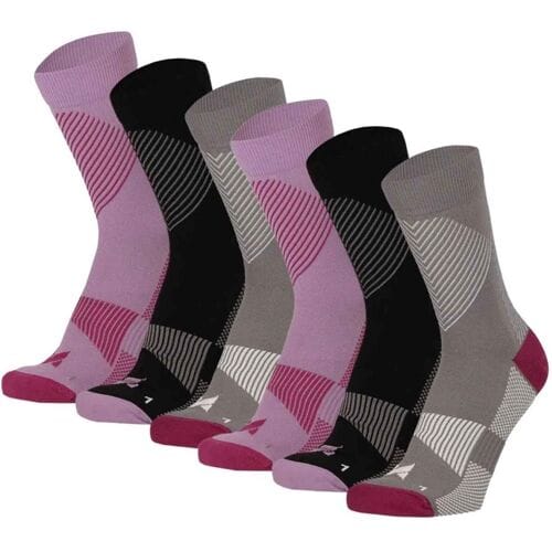 Xtreme Compressiesokken Quarter 6-pack Multi Purple-35/38