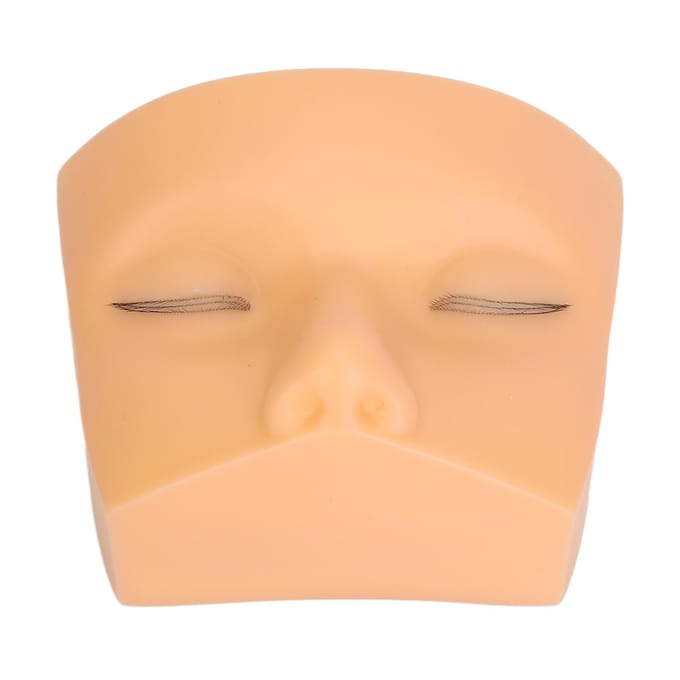 Wimper Mannequin Hoofd Elastisch Realistisch 3 Laags Wimpers Wimper Mannequin Hoofd Oefenen voor Beginner geel