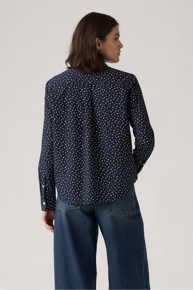 Levi's The Classic Bw Shirt Marlo Dotv2 Night Größe: S | Business hemden Outlet | Damen | Schwarz