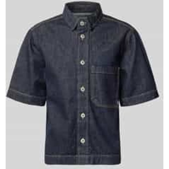regular fit jeansehirt met borstzak