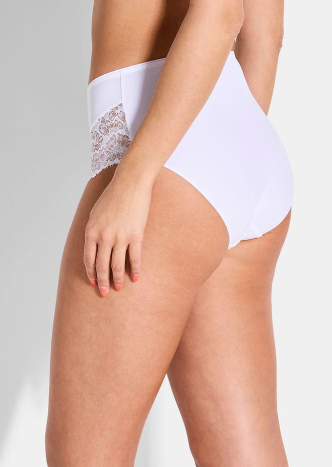 Tailleslip met kant - wit - Gr. 38 van Goldner Fashion