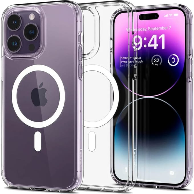 Spigen Ultra Hybrid Backcover MagSafe voor de Apple iPhone 14 Pro Max - White