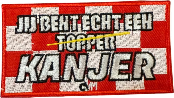 Strijkembleem/applicatie, 'Je bent echt een kanjer"