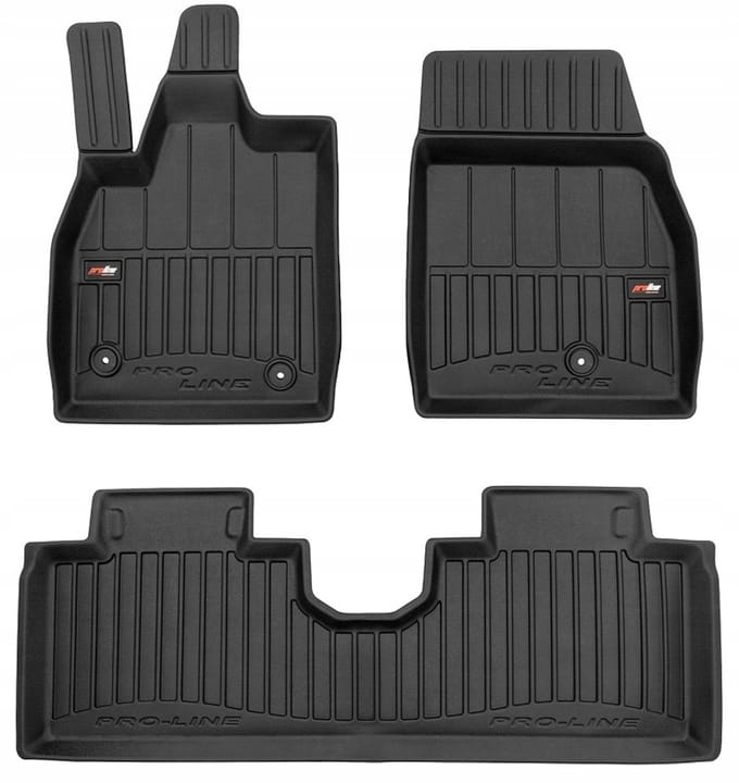 Frogum - 3D Pro-Line - Automatten Set - Geschikt voor FORD Mustang Mach-E vanaf 2020 - 3-delig - Hoge Rand 6cm
