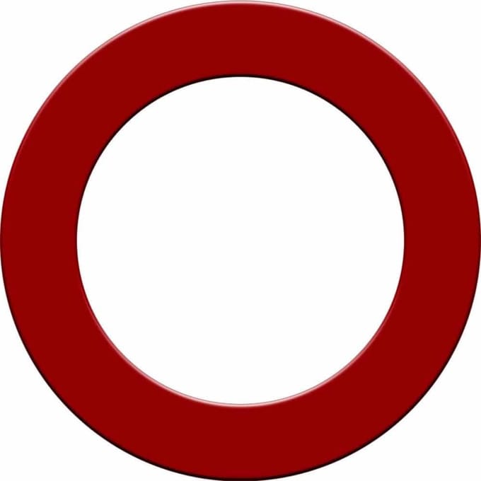 Designa Dartbord Surround Rood  Rood