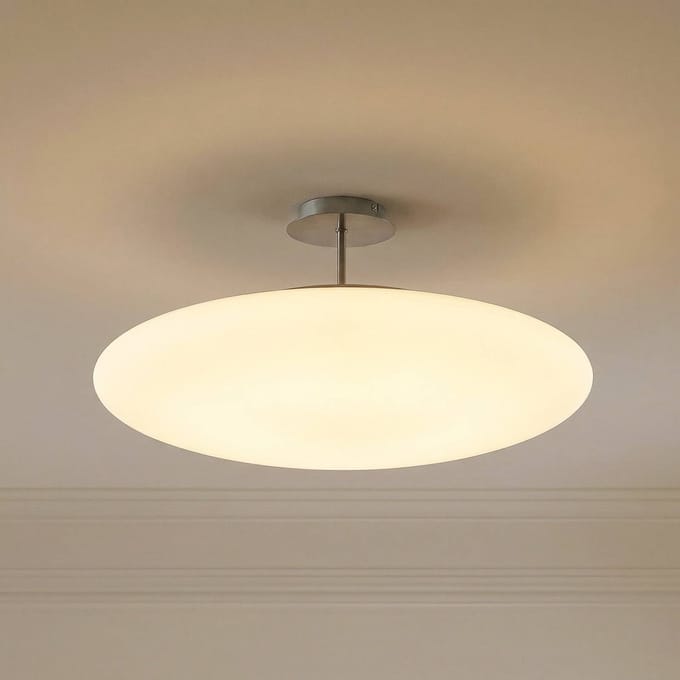 Lindby LED plafondlamp Gunda, wit, glas, Ø 48 cm, dimbaar
