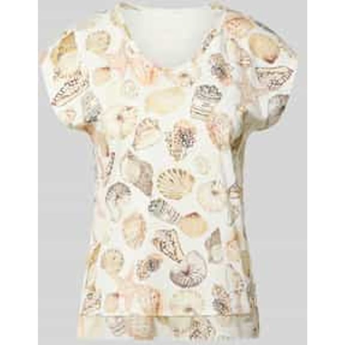 regular fit T-shirt met all-over motiefprint