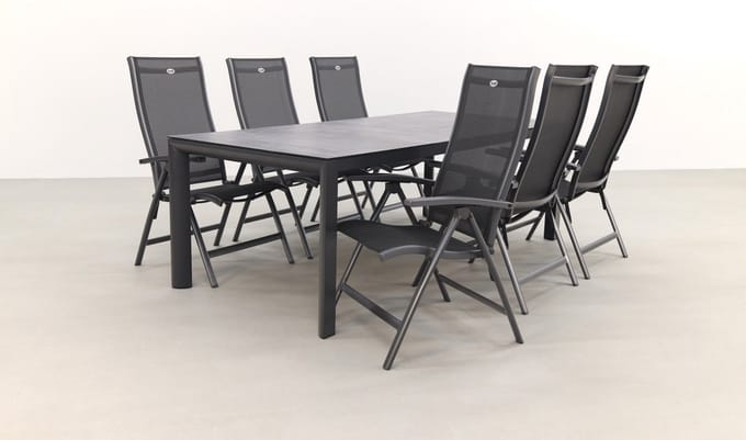 Hartman Salvatore/Baltimor 220x100 cm. verstelbare 6-persoons tuinset