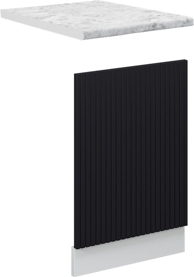 Vicco Fame-Line Frontpaneel – 45 cm, WB Marmer Zwart gestreept