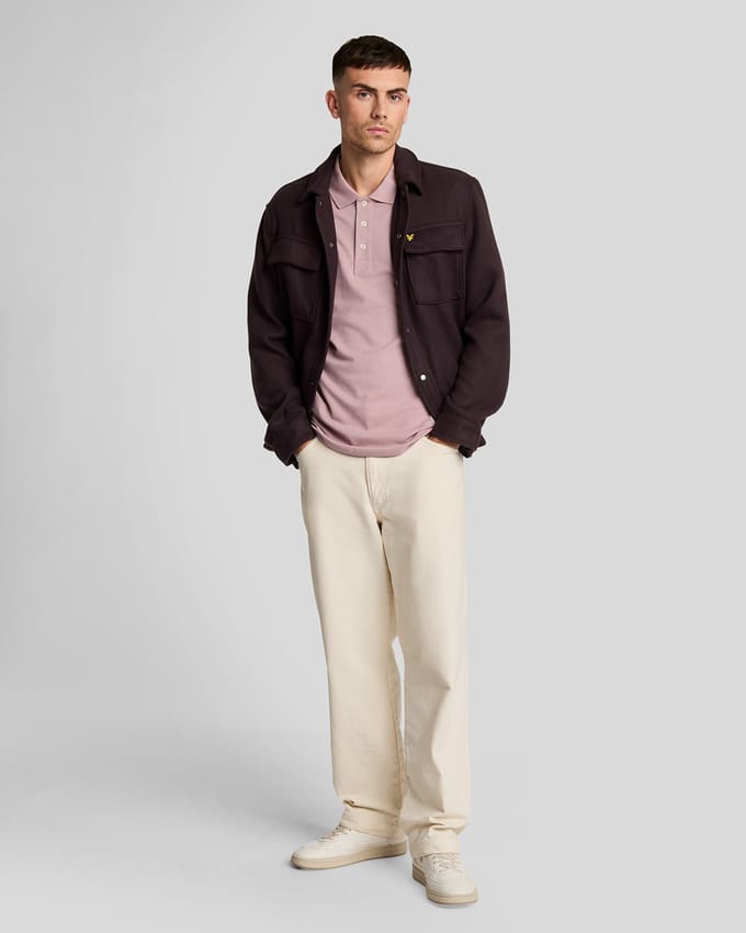 Lyle &amp; Scott Field Thistle Roze Effen Poloshirt