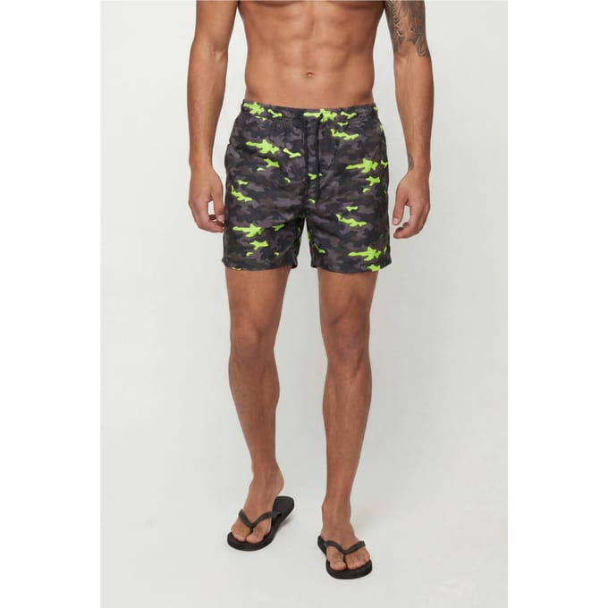 Camo Zwemshort Middellange Lengte | Yellow | Size Medium