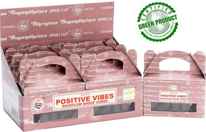 Satya Positive Vibes Backflow Dhoop Cones (1 pakje)
