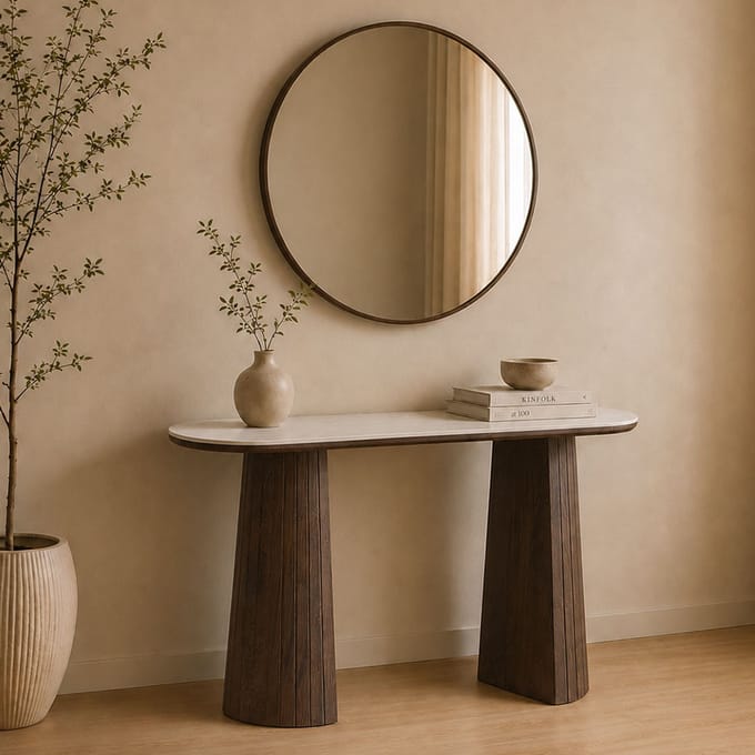 Milton & Oldbrook Wandtafel 120 cm Zahara Walnootlook