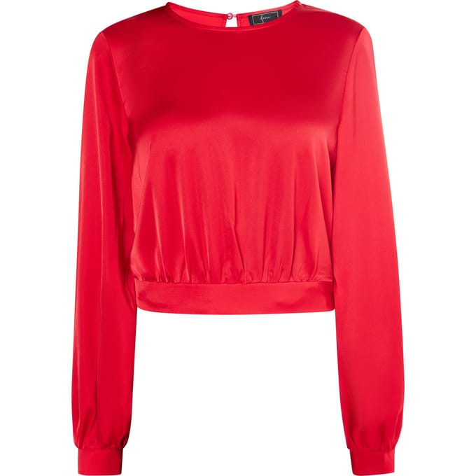 Faina Bloes met lange mouwen Dames rood
