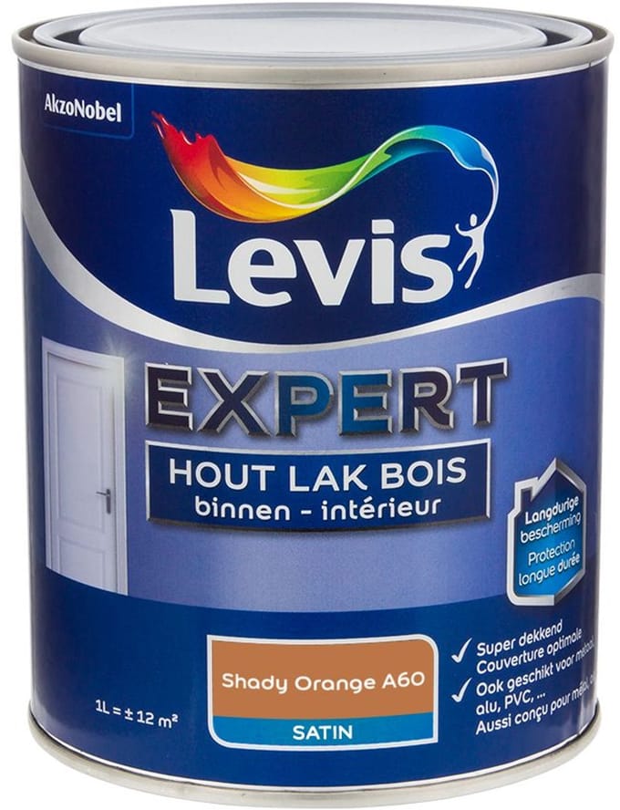 Levis - Expert Hout Lak Binnen Satin Mix - Shady Orange A60 - Mengverf - 1 L