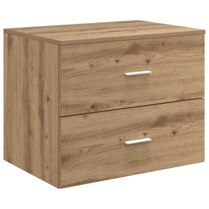 vidaXL - Wandgemonteerde - Badkamerkast - Artisanaal - eiken