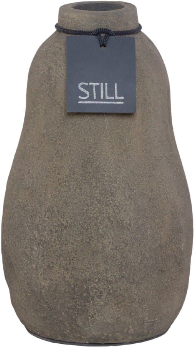 STILL - Flesvaas - Organische Vorm - Dark - Bruin - 24 x 14 cm