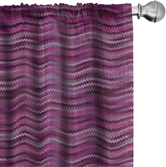 ABAKUHAUS Magenta Voorhangen – 2x75x225 cm – Microfiber halfdonker