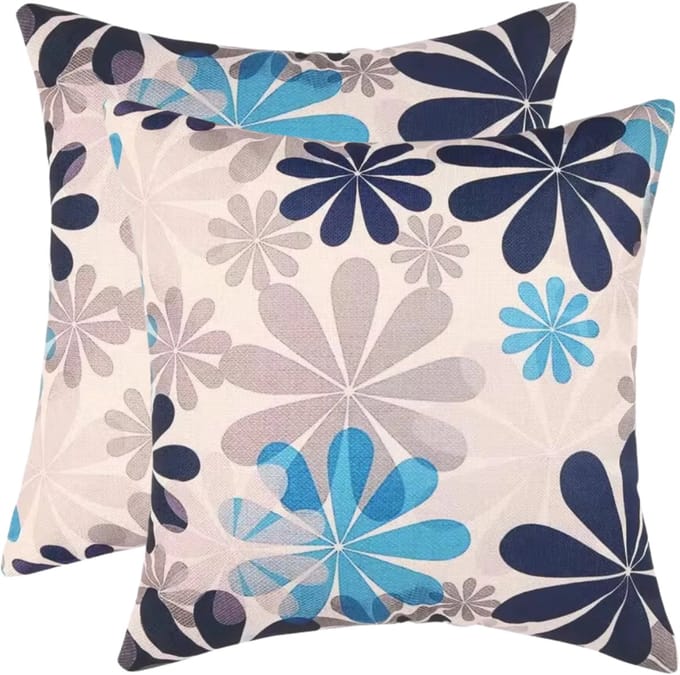 buitenkussen hoes 2stuks 45x45 art bloemen design6