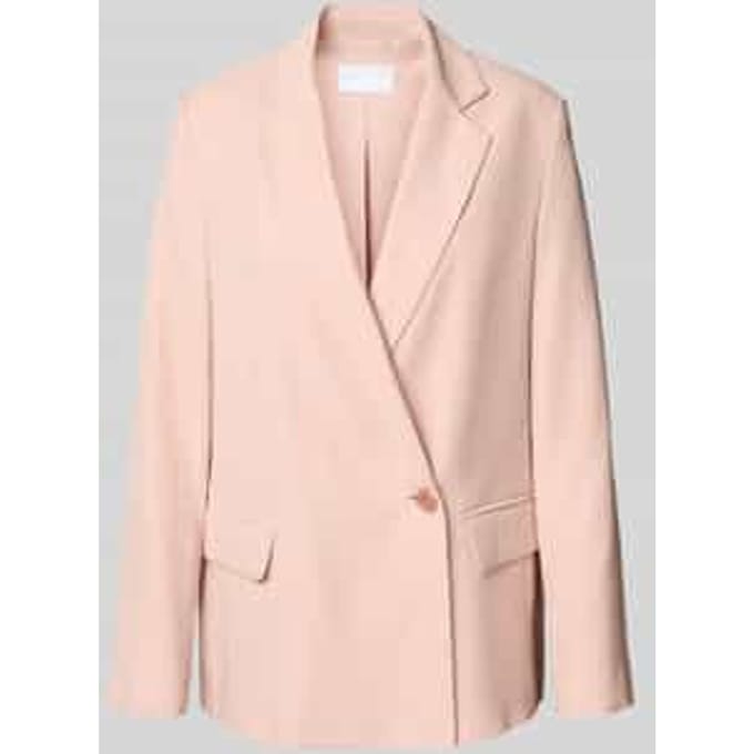 relaxed fit blazer van viscosemix met klepzakken