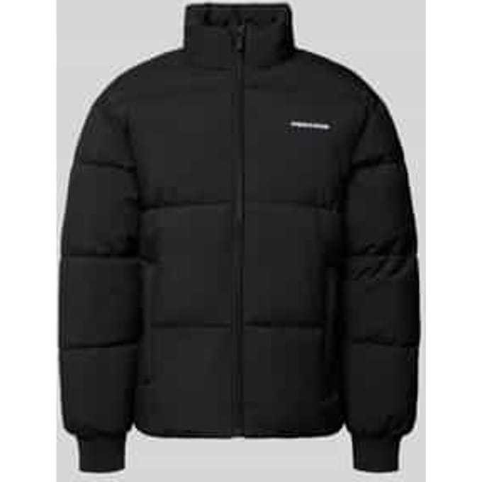 Puffer jacket met labelstitching