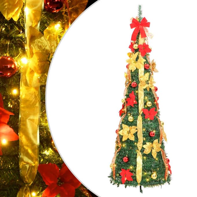 vidaXL - Kunstkerstboom - pop-up - 50 - LED's - 120 - cm - groen