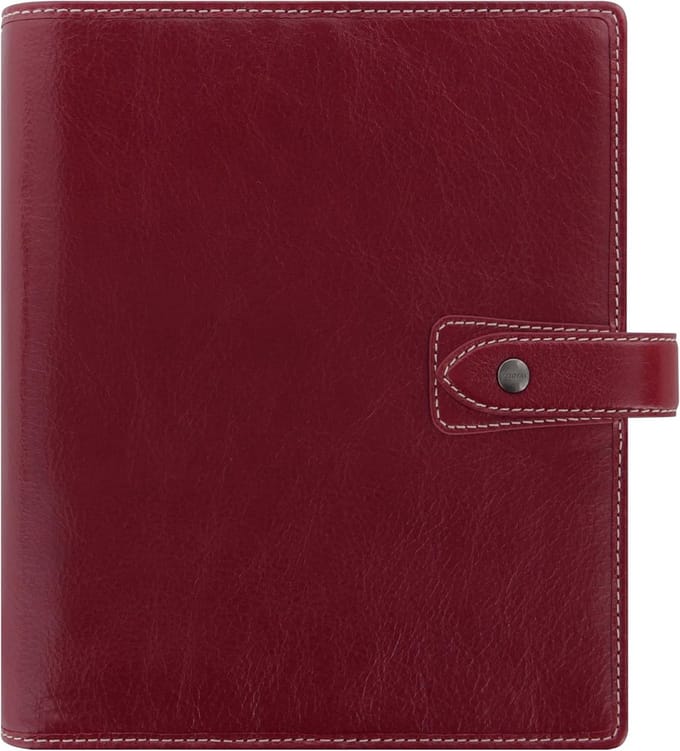 A5 Organizer - Agenda Planner - Dagelijkse Planning - Volnerf Buffelleer - A5 148x210mm - Bordeaux