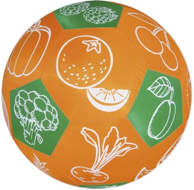 Bewegend Leren Bal Fruit, 35cm, 32 Panelen