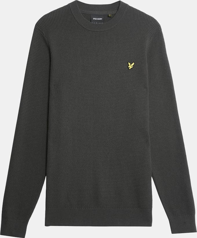 Lyle & Scott Grid Knit Crew Neck Jumper