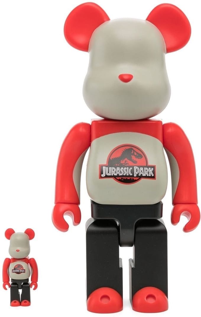 400% & 100% Bearbrick set -Jurassic Park