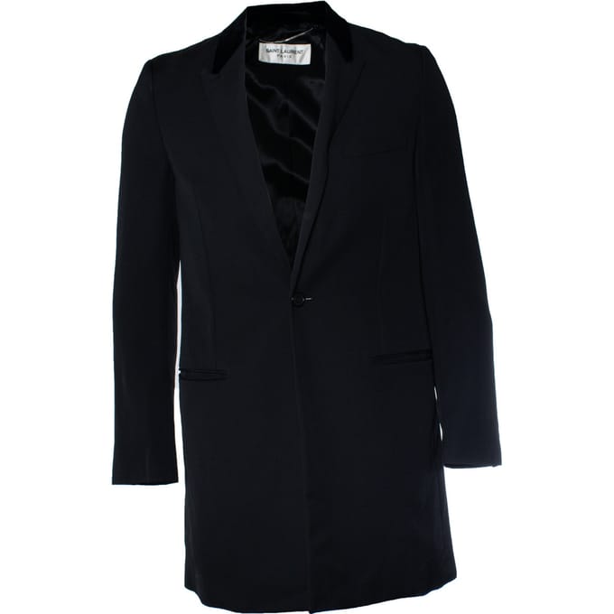 Saint Laurent, lange blazer met fluwelen revers 2017